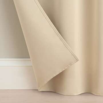 ECLIPSE Bradford Waterproof Blackout Thermal Insulated Grommet Outdoor Curtain for Patio or Porch (1 Panel), 52 in x 84 in, Linen