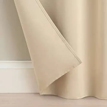 ECLIPSE Bradford Waterproof Blackout Thermal Insulated Grommet Outdoor Curtain for Patio or Porch (1 Panel), 52 in x 84 in, Linen