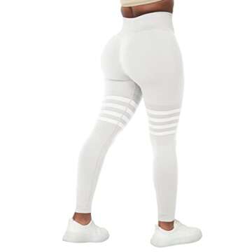 A AGROSTE Seamless Workout Leggings for Women - Scrunch Butt Lift Booty High Waisted Yoga Pants