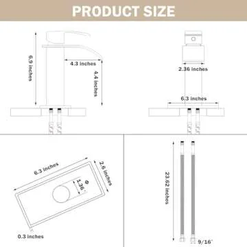 Stylish Qomolangma Black Waterfall Faucet for Bathrooms