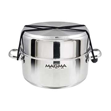 MAGMA Products, A10-360L 10 Piece Gourmet Nesting Stainless Steel Cookware, Gas, Electric or Ceramic Cooktops