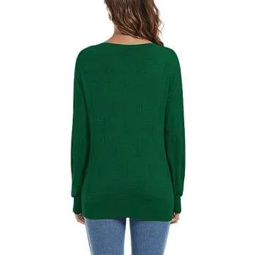 FEKOAFE Women's V Neck Sweater for Autumn Style