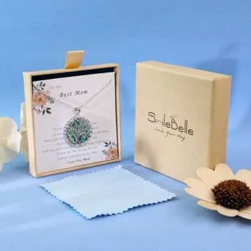 SmileBelle Tree of Life Necklace for Mothers Day and Birthdays
