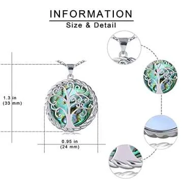 SmileBelle Tree of Life Necklace for Mothers Day and Birthdays