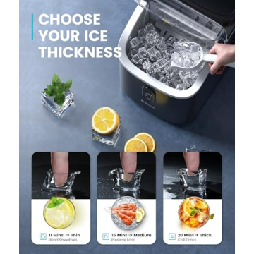 Ecozy Portable Ice Maker - 33lbs Daily Output & Self-Cleaning