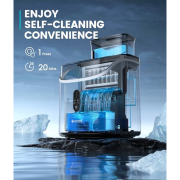 Ecozy Portable Ice Maker - 33lbs Daily Output & Self-Cleaning