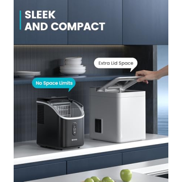 Ecozy Portable Ice Maker - 33lbs Daily Output & Self-Cleaning