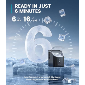 Ecozy Portable Ice Maker - 33lbs Daily Output & Self-Cleaning