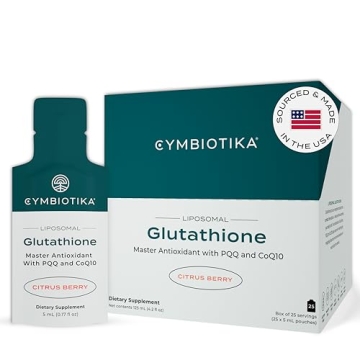 CYMBIOTIKA Glutathione with PQQ & CoQ10, USA Made, Liposomal Delivery, Glutathione Supplement, for E...