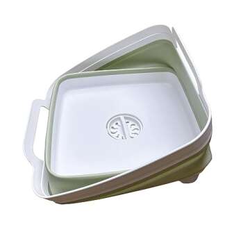 Leemeimei 9L (2.4Gal) Dish Basin Collapsible with Drain Plug, Space Saveing Kitchen Storage Tray Dis...