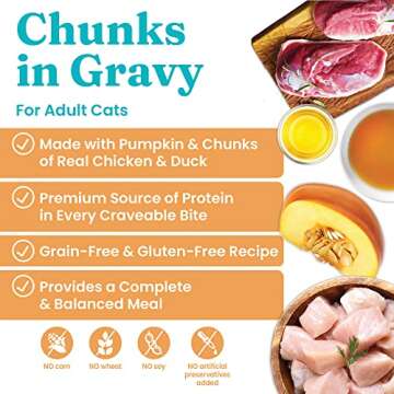 Solid Gold Wet Cat Food 24 Pack - Wholesome Selects with Real Chicken & Duck for Sensitive Stomachs