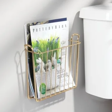 Elegant Gold Brass Magazine Rack for Stylish Spaces