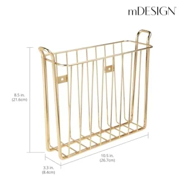 Elegant Gold Brass Magazine Rack for Stylish Spaces