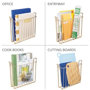 Elegant Gold Brass Magazine Rack for Stylish Spaces