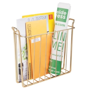 Elegant Gold Brass Magazine Rack for Stylish Spaces