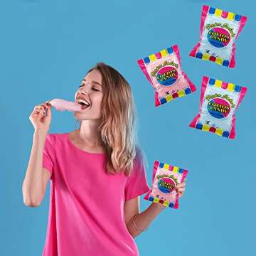 Fruidles Cotton Candy Blue and Pink Party Flavors Supplies Birthday Treats for Kids, Kosher, 1oz Bag...