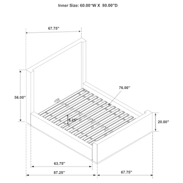 Elegant Coaster Nala Queen Sleigh Bed Frame in Cream