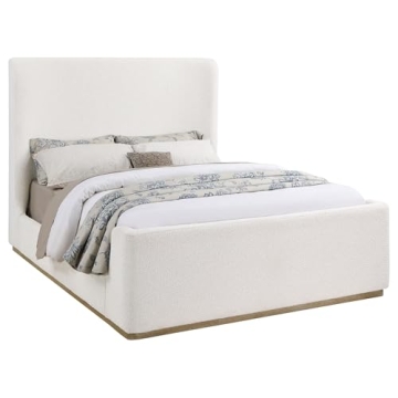 Elegant Coaster Nala Queen Sleigh Bed Frame in Cream