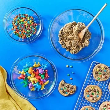 Durable Pyrex 3-Piece Mixing Bowl Set for Kitchen