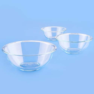 Durable Pyrex 3-Piece Mixing Bowl Set for Kitchen