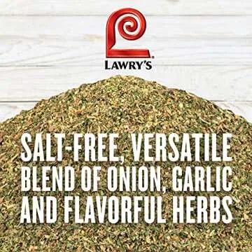 Lawry's Salt Free All Purpose Recipe Blend Seasoning, 13 oz - One 13 Ounce Container of Salt Free All Purpose Seasoning Blend, Versatile Spices for Seasoning Protein, Vegetables and More