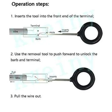 kweiny Auto Terminals Removal Key Tool Electrical Wiring Connector Release Pin(11 Pieces No Duplicate)