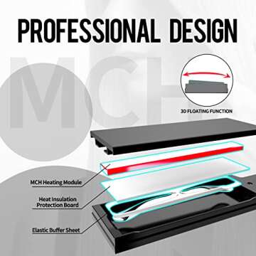 Professional Wide Titanium K&K Flat Iron 1.75 Inch Hair Straightener for Straight and Curly Hair (1 3/4 Inch)