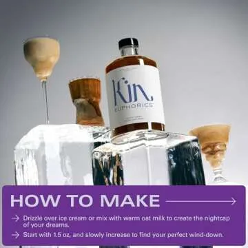 Kin Euphorics Dream Light Non-Alcoholic Soothing Serenity | Adaptogens & Botanicals for Restful Sleep | Reishi Mushroom, L-Theanine, Melatonin | Earthy Oak, Smoky Clove, Spicy Cinnamon | 16.9 fl oz