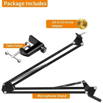 Adjustable SM7B & MV7 Boom Arm - Heavy Duty Mic Stand
