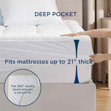 Bedsure Full Size Mattress Pad for Comfort and Support
