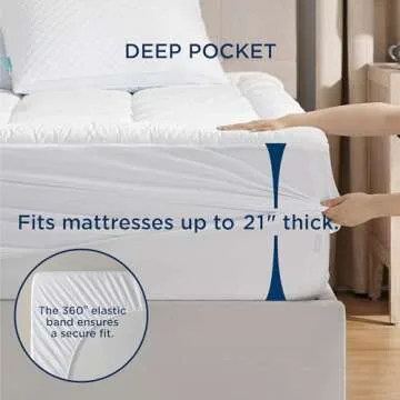 Bedsure Full Size Mattress Pad for Comfort and Support