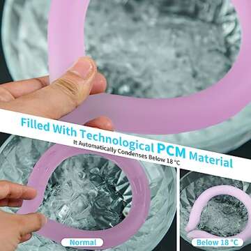 Neck Cooler for Summer, Wearable Body Cooling Tube for Heat and Hot Weather, Neck Gel Ice Pack for O...