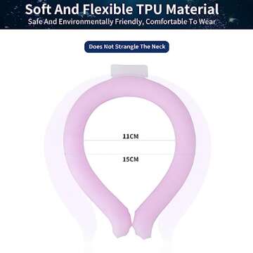 Neck Cooler for Summer, Wearable Body Cooling Tube for Heat and Hot Weather, Neck Gel Ice Pack for Outdoor Workers, Sports, Relief from Hot Flashes Or Fever, Reusable Wraps Neck Cooler(Pink-Purple)