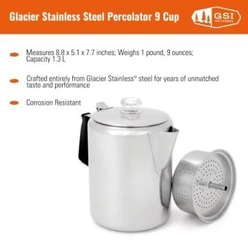 GSI Outdoors Percolator Coffee Pot with Silicone Handle