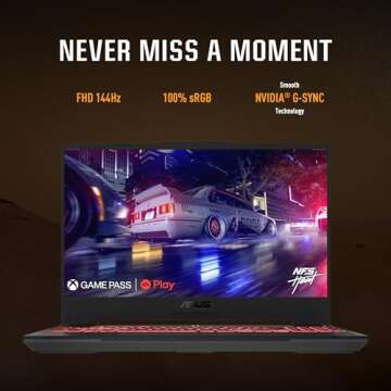 ASUS TUF Gaming A15 Gaming Laptop, 15.6” FHD 144Hz, 100% sRGB Display, GeForce RTX 4050, AMD Ryzen 7 7435HS, 16GB DDR5, 512GB PCIe SSD, Wi-Fi 6, Windows 11, FA507NUR-AS73