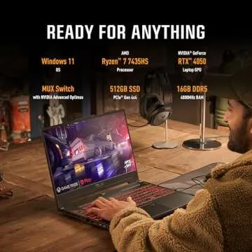 ASUS TUF Gaming A15 Laptop - RTX 4050, Ryzen 7, 144Hz