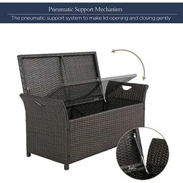 Ulax Outdoor Storage Bench for Stylish Patio Storage