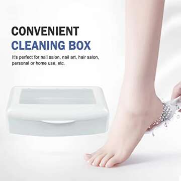 YoleShy Professional Plastic Sterilizing Tray,Clean Sterilizer Box Storage Organizer for Nail,Tweezers,Hair Salon,Spa & Cutter Manicure Equipment-Nail Art Tool