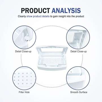 YoleShy Professional Plastic Sterilizing Tray,Clean Sterilizer Box Storage Organizer for Nail,Tweezers,Hair Salon,Spa & Cutter Manicure Equipment-Nail Art Tool