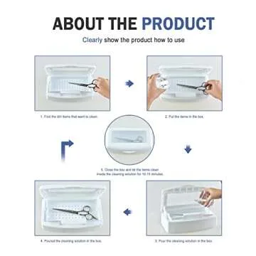 YoleShy Professional Plastic Sterilizing Tray,Clean Sterilizer Box Storage Organizer for Nail,Tweezers,Hair Salon,Spa & Cutter Manicure Equipment-Nail Art Tool