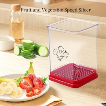 Fruit and Vegetable Speed Slicer with Push Plate