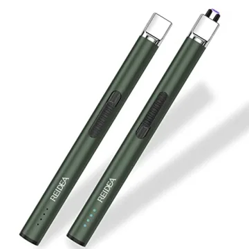 REIDEA 2 Pack Electric Lighter - USB Rechargeable & Windproof for Candles and Fireworks