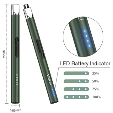 REIDEA Electric Lighter 2 Pack with LED Safety Features