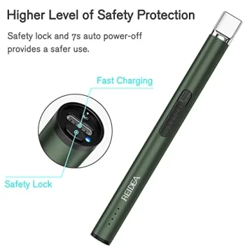 REIDEA Electric Lighter 2 Pack with LED Safety Features