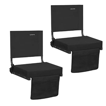 OSPORTIS Stadium Seats for Bleachers with Back Support, Bleacher Seats with Backs and Cushion, Wide ...