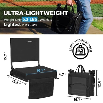 Comfortable OSPORTIS Bleacher Seats with Back Support