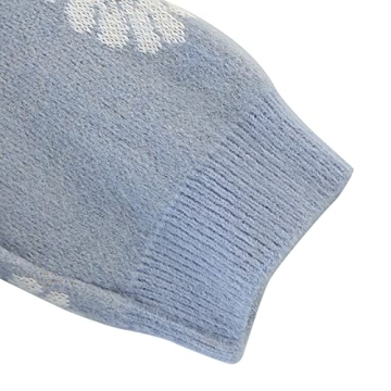 Floral Print Y2K Knit Cardigan Sweater for Women