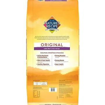 Nature's Recipe Adult Dry Dog Food, Lamb Meal & Rice Recipe, 30 Pound Bag