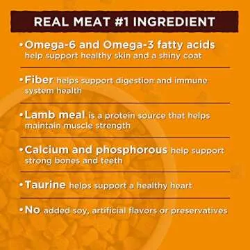 Nature's Recipe Adult Dry Dog Food, Lamb Meal & Rice Recipe, 30 Pound Bag