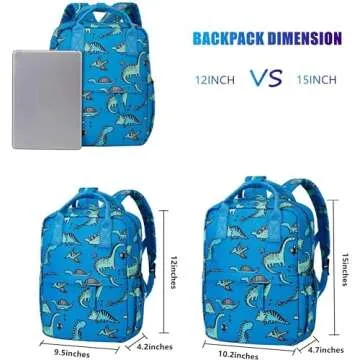 Cute Toddler Backpack for Preschool Kids - Dinosaur & Unicorn